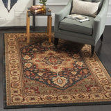 Safavieh Mahal 5'-1" x 7'-7" Rug in Navy / Natural