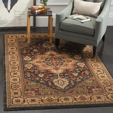 Safavieh Mahal 5'-1" x 7'-7" Rug in Navy / Natural