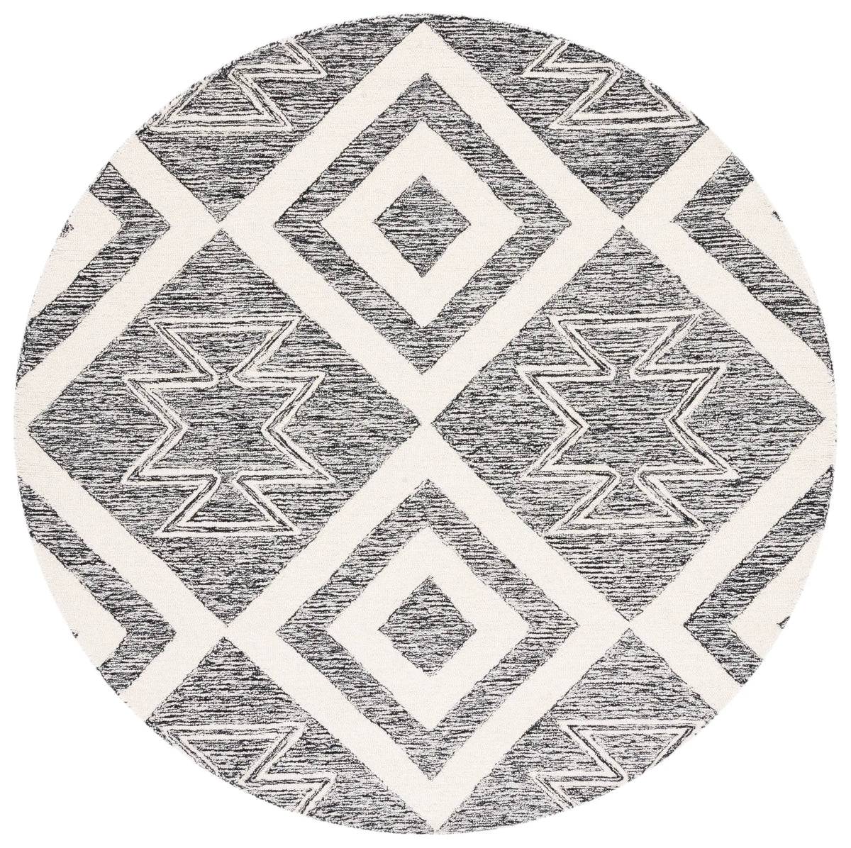 Safavieh Metro 6'-0" x 6'-0" Rug in Ivory / Black