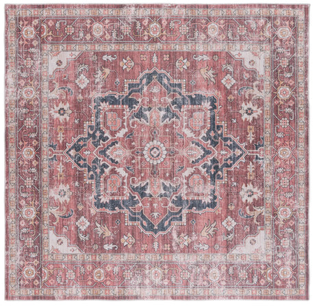 Safavieh Arizona 6'-0" x 6'-0" Rug in Dark Red / Beige