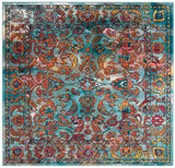 Safavieh Crystal 7'-0" x 7'-0" Rug in Light Blue / Orange