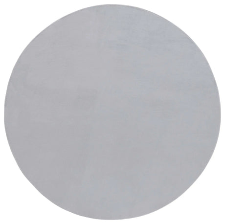 Safavieh Faux Rabbit Fur 6'-0" x 6'-0" Rug in Silver