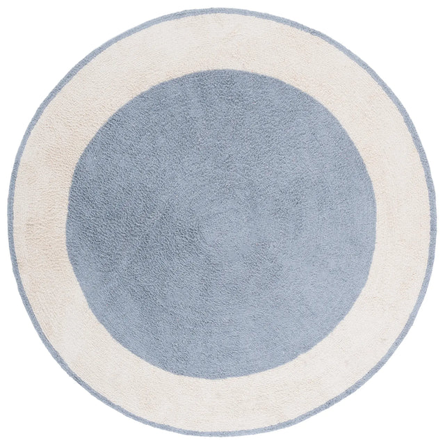 Safavieh Easy Care 5'-0" x 5'-0" Rug in Ivory / Blue