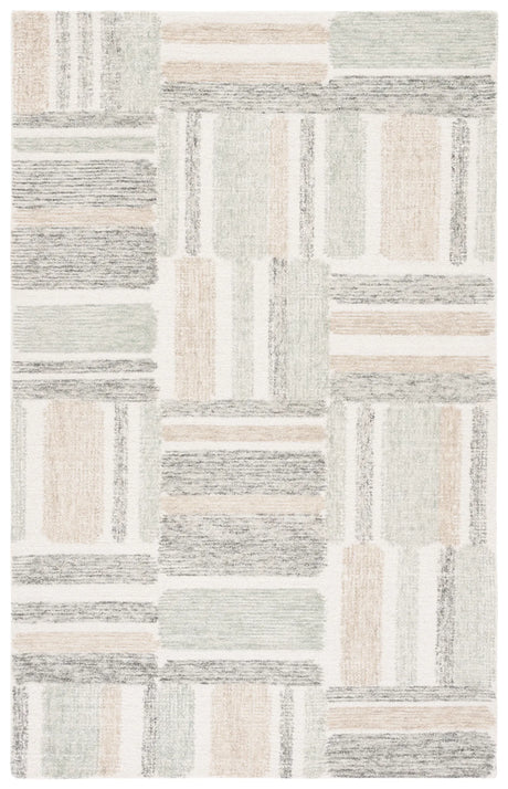 Safavieh Micro-Loop 4'-0" x 6'-0" Rug in Ivory / Grey