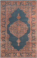 Safavieh Chester 6'-0" x 9'-0" Rug in Navy / Rust