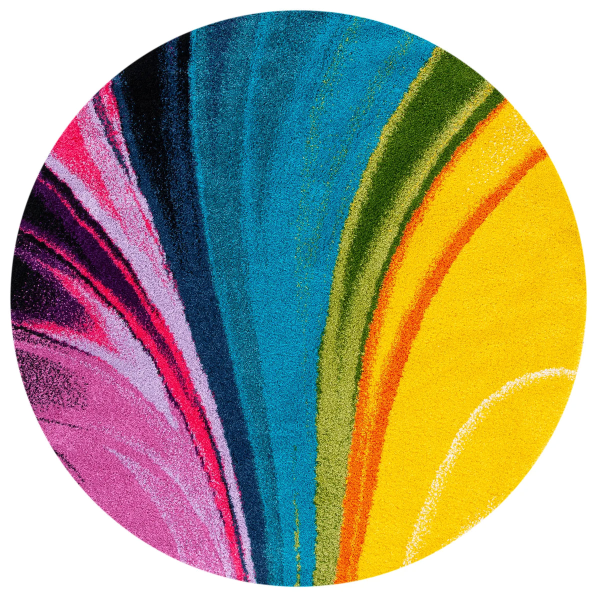 Safavieh Fiesta Shag 6'-7" x 6'-7" Rug in Multi