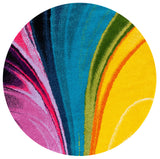 Safavieh Fiesta Shag 6'-7" x 6'-7" Rug in Multi