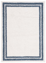 Safavieh Calico Shag 4'-0" x 6'-0" Rug in Ivory / Blue