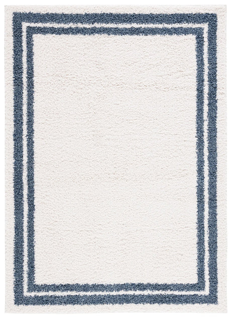 Safavieh Calico Shag 4'-0" x 6'-0" Rug in Ivory / Blue