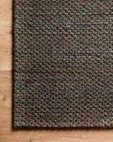 Loloi Lily Lil-01 Blue Rugs - corner on wood