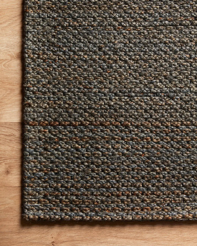 Loloi Lily Lil-01 Blue Rugs - corner on wood