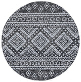 Safavieh Micro-Loop 5'-0" x 5'-0" Rug in Black / Grey