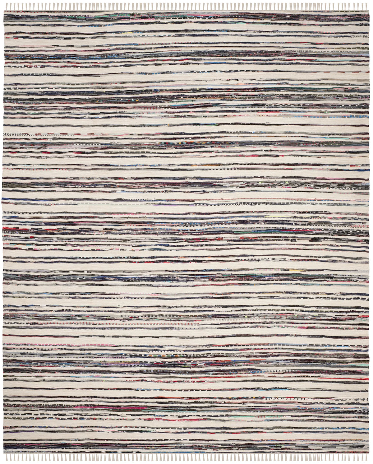 Safavieh Rag Rug 10'-0" x 14'-0" Rug in Ivory / Charcoal