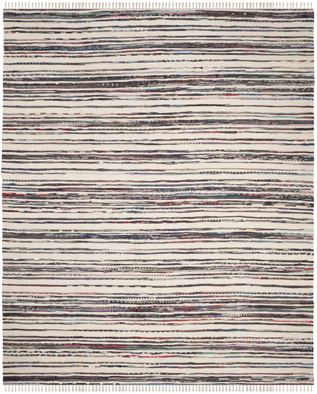 Safavieh Rag Rug 10'-0" x 14'-0" Rug in Ivory / Charcoal