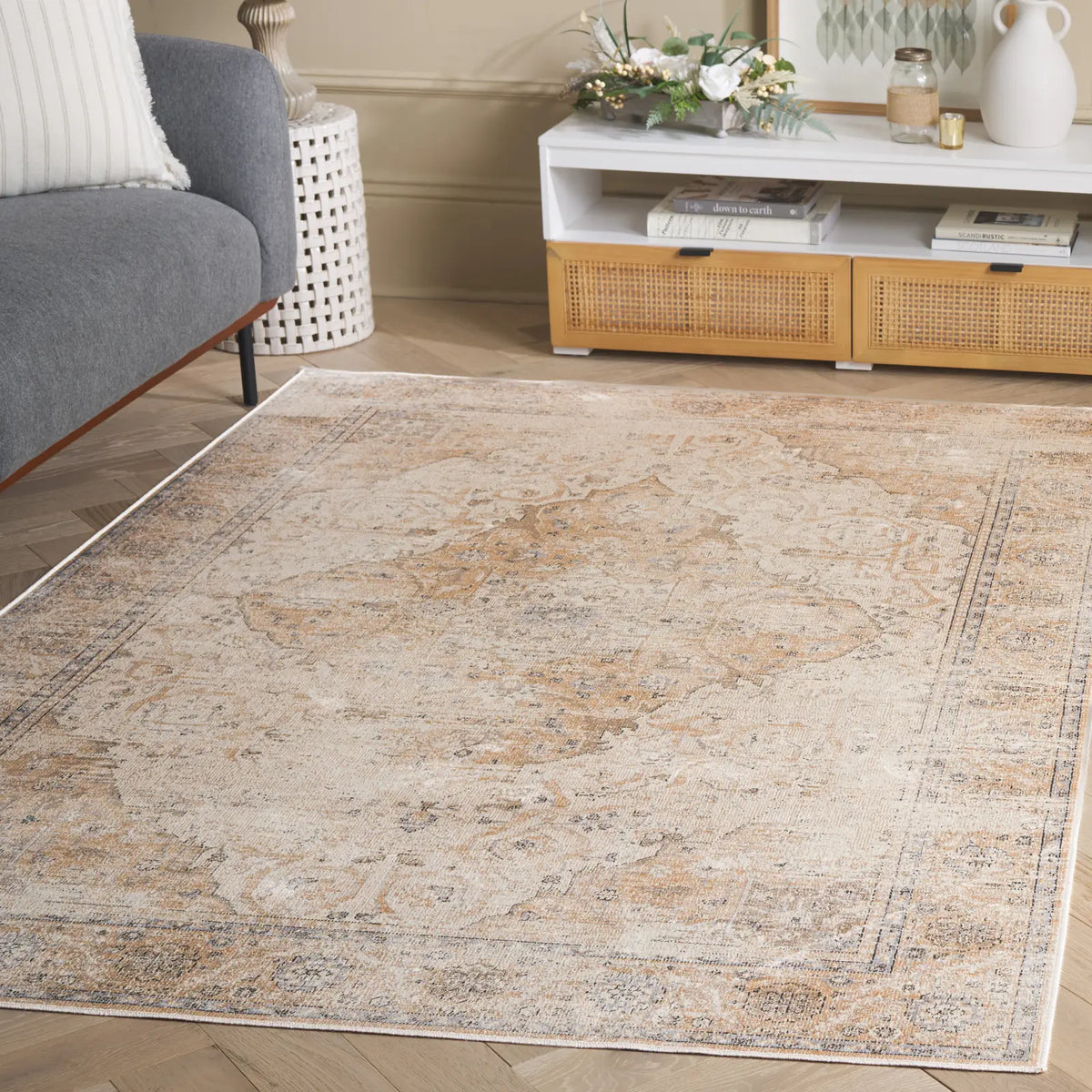 Safavieh Atlas 4'-0" x 6'-0" Rug in Ivory / Beige