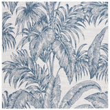 Safavieh Courtyard 6'-7" x 6'-7" Rug in Ivory / Navy