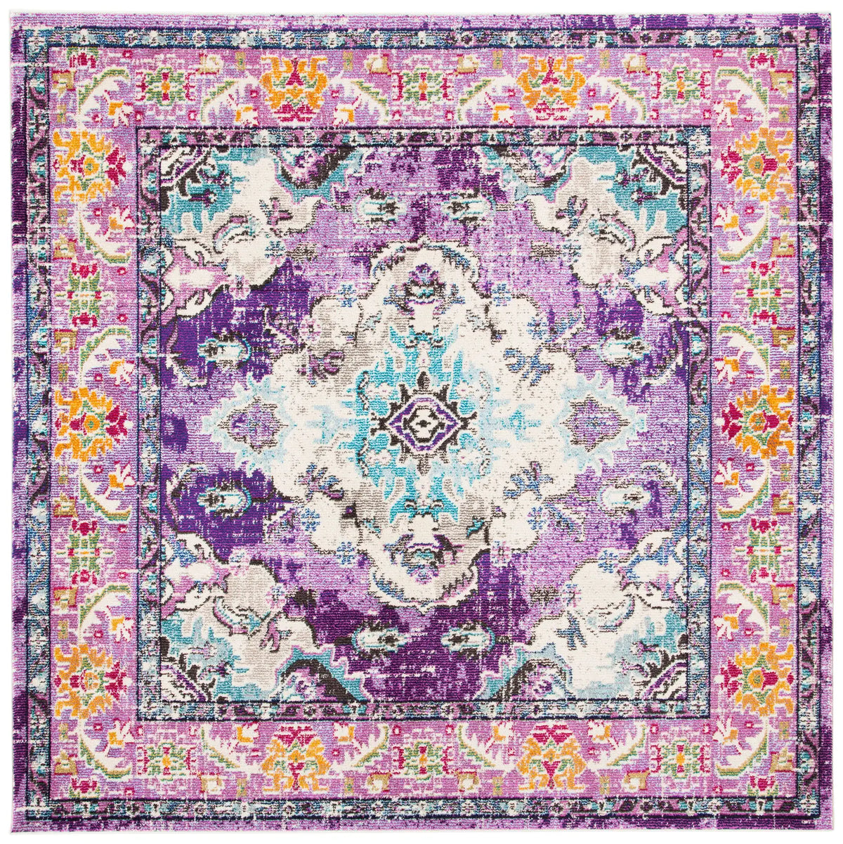 Safavieh Monaco 6'-7" x 6'-7" Rug in Violet / Light Blue