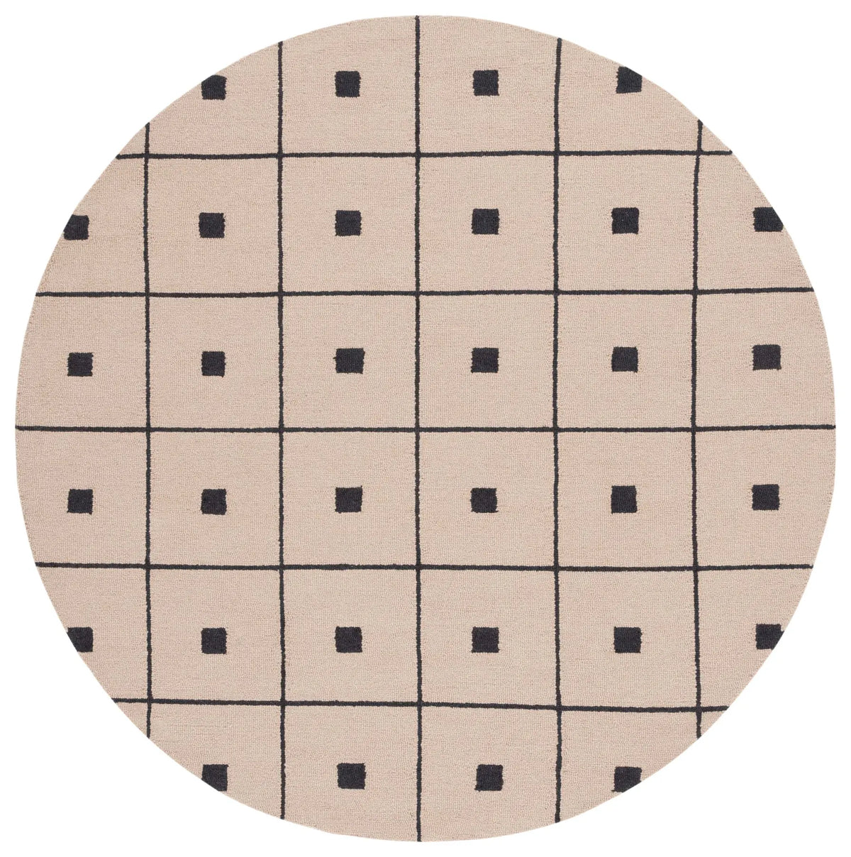 Safavieh Martha Stewart 300 6'-0" x 6'-0" Rug in Beige / Black