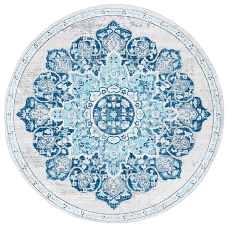 Safavieh Brentwood 5'-0" x 5'-0" Rug in Navy / Light Grey