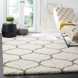 Safavieh Hudson Shag 6'-0" x 9'-0" Rug in Ivory / Grey