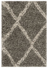Safavieh Hudson Shag 2'-0" x 3'-0" Rug in Grey / Ivory
