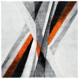 Safavieh Hollywood 6'-7" x 6'-7" Rug in Grey / Orange