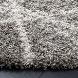 Safavieh Hudson Shag 5'-3" x 5'-3" Rug in Distressed Grey / Ivory