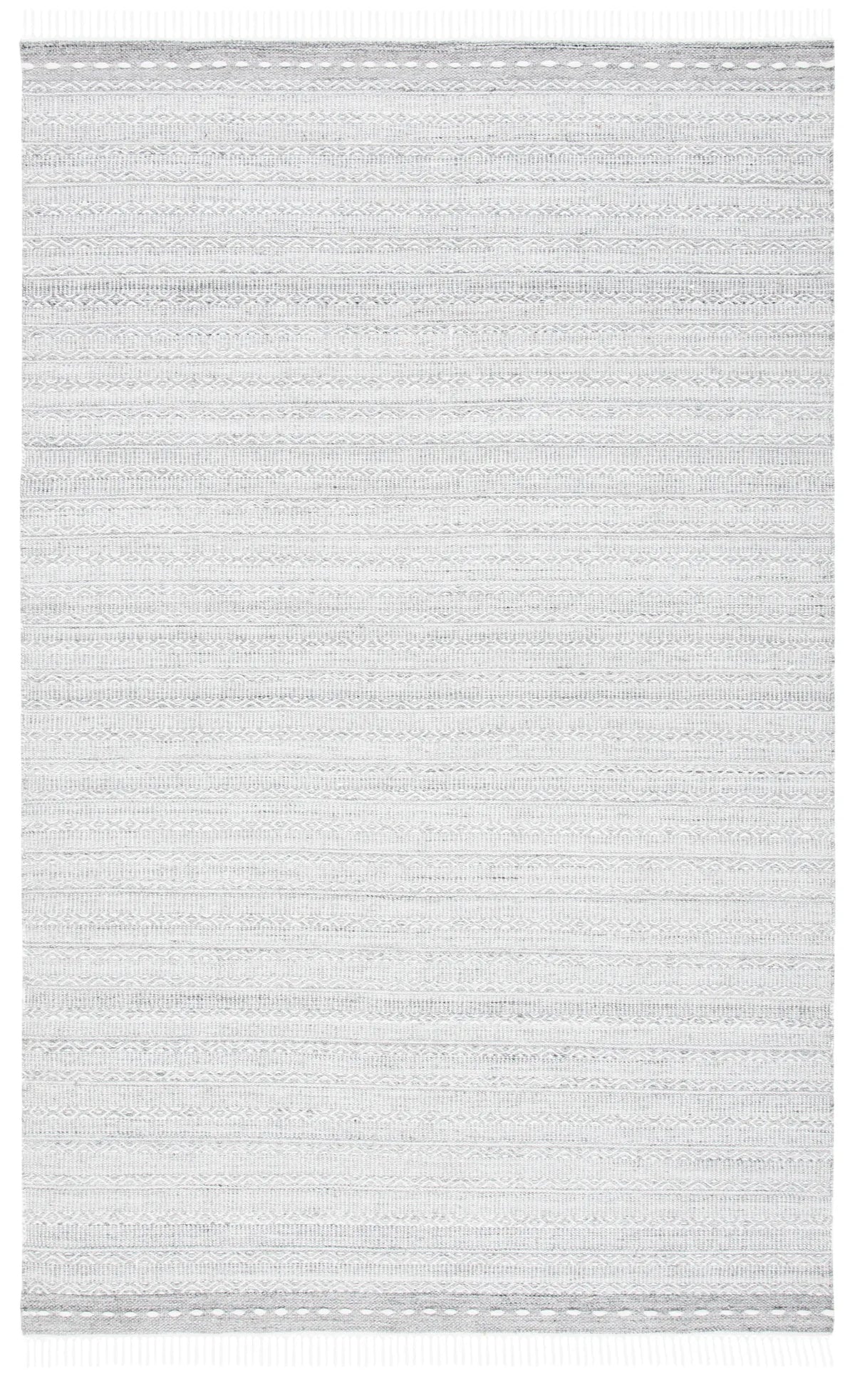 Safavieh Striped Kilim 4'-0" x 6'-0" Rug in Grey / Ivory