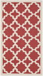 Safavieh Courtyard 2'-0" x 3'-7" Rug in Red / Bone
