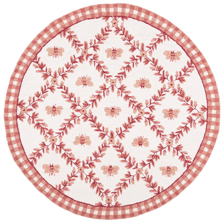 Safavieh Chelsea 5'-6" x 5'-6" Rug in Ivory / Rose