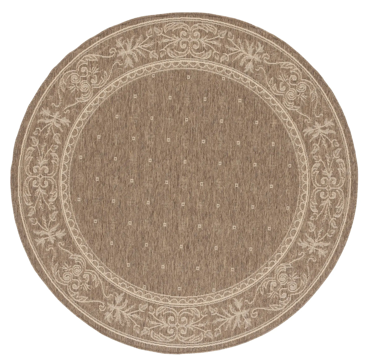 Safavieh Courtyard 6'-7" x 6'-7" Rug in Brown / Natural