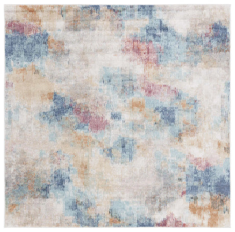 Safavieh Phoenix 500 6'-7" x 6'-7" Rug in Aqua / Gold Rose
