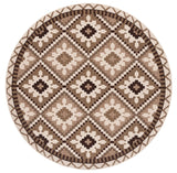 Safavieh Veranda 6'-7" x 6'-7" Rug in Creme / Brown