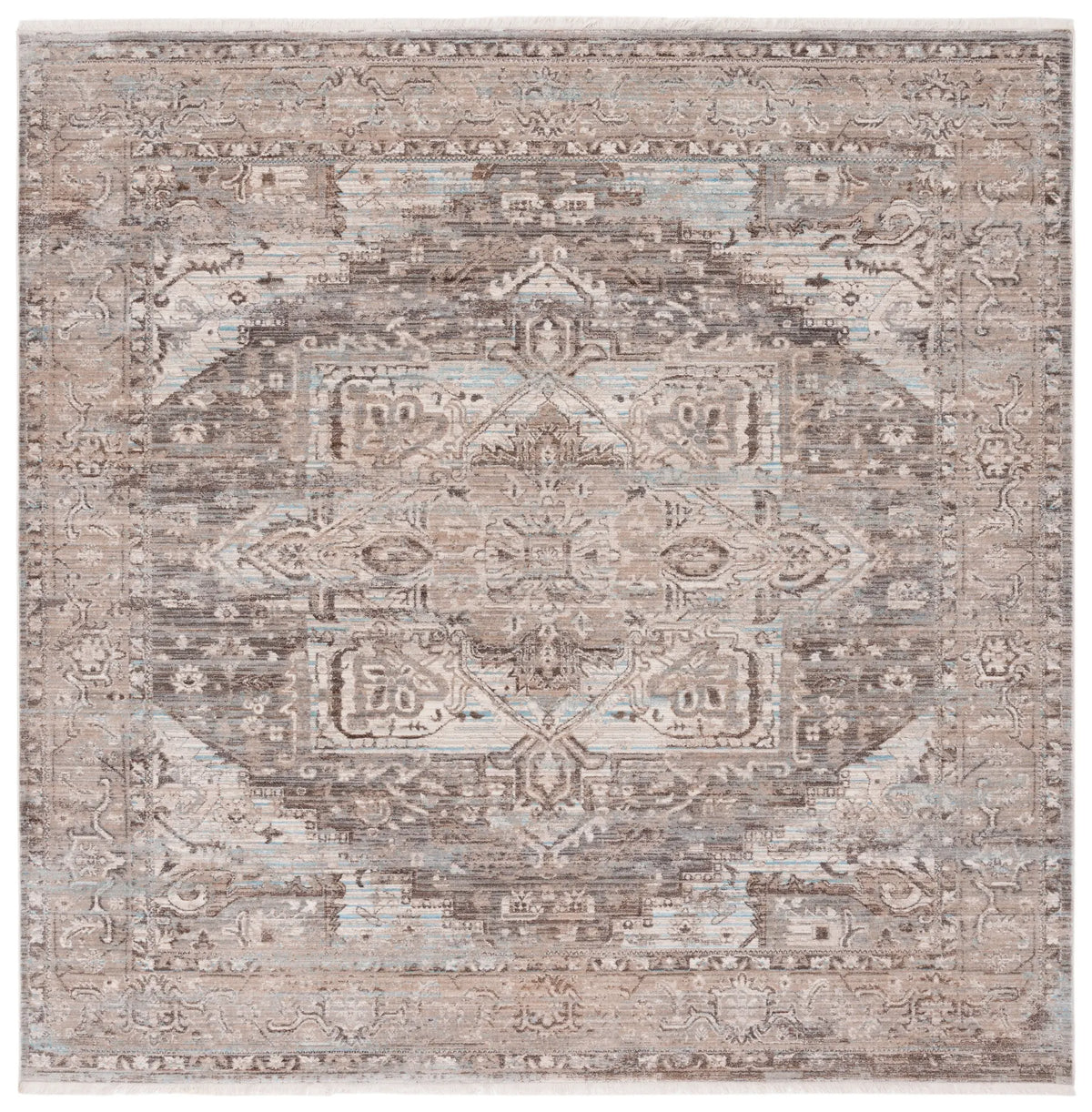 Safavieh Vintage Persian 6'-7" x 6'-7" Rug in Brown / Beige