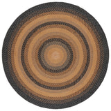 Safavieh Braided 5'-0" x 5'-0" Rug in Natural / Sage