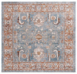 Safavieh Heirloom 700 6'-3" x 6'-3" Rug in Grey / Blue Rust
