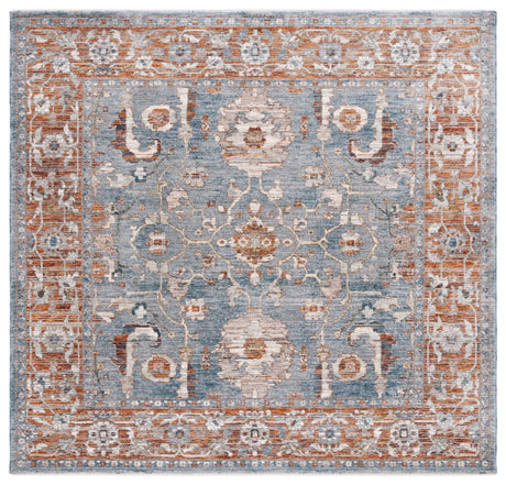 Safavieh Heirloom 700 6'-3" x 6'-3" Rug in Grey / Blue Rust