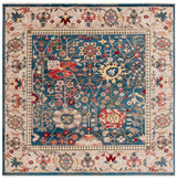 Safavieh Kashan 6'-7" x 6'-7" Rug in Blue / Tan