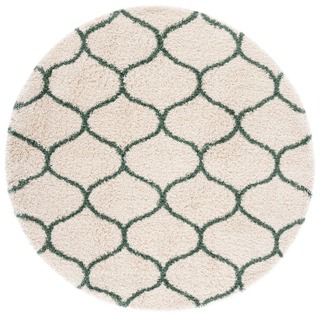 Safavieh Hudson Shag 7'-0" x 7'-0" Rug in Ivory / Green