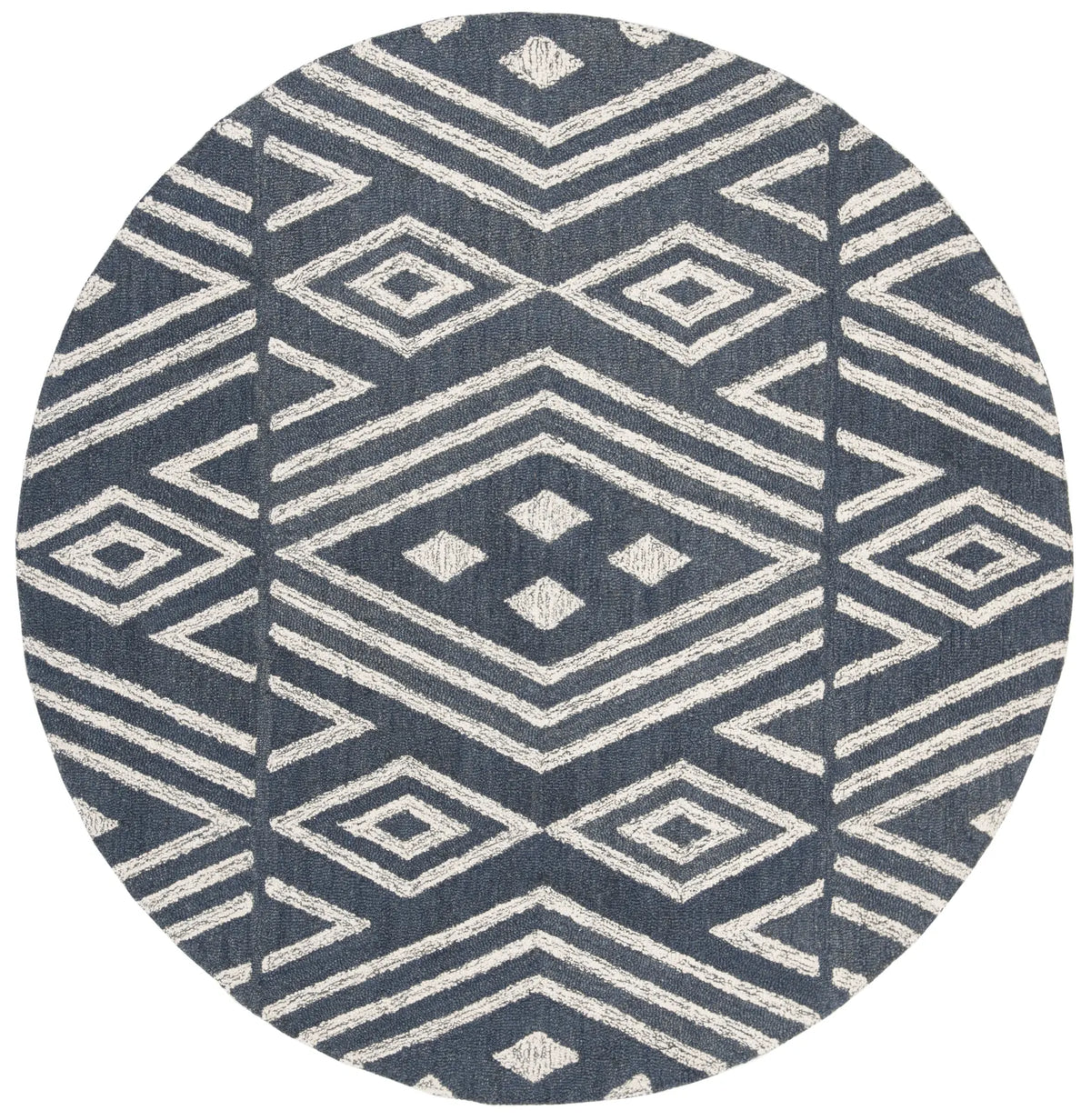 Safavieh Micro-Loop 5'-0" x 5'-0" Rug in Navy / Blue