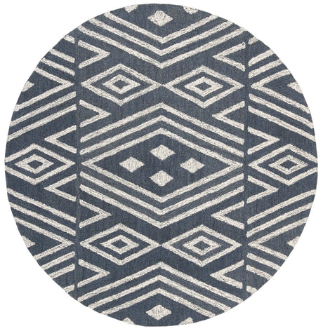 Safavieh Micro-Loop 5'-0" x 5'-0" Rug in Navy / Blue