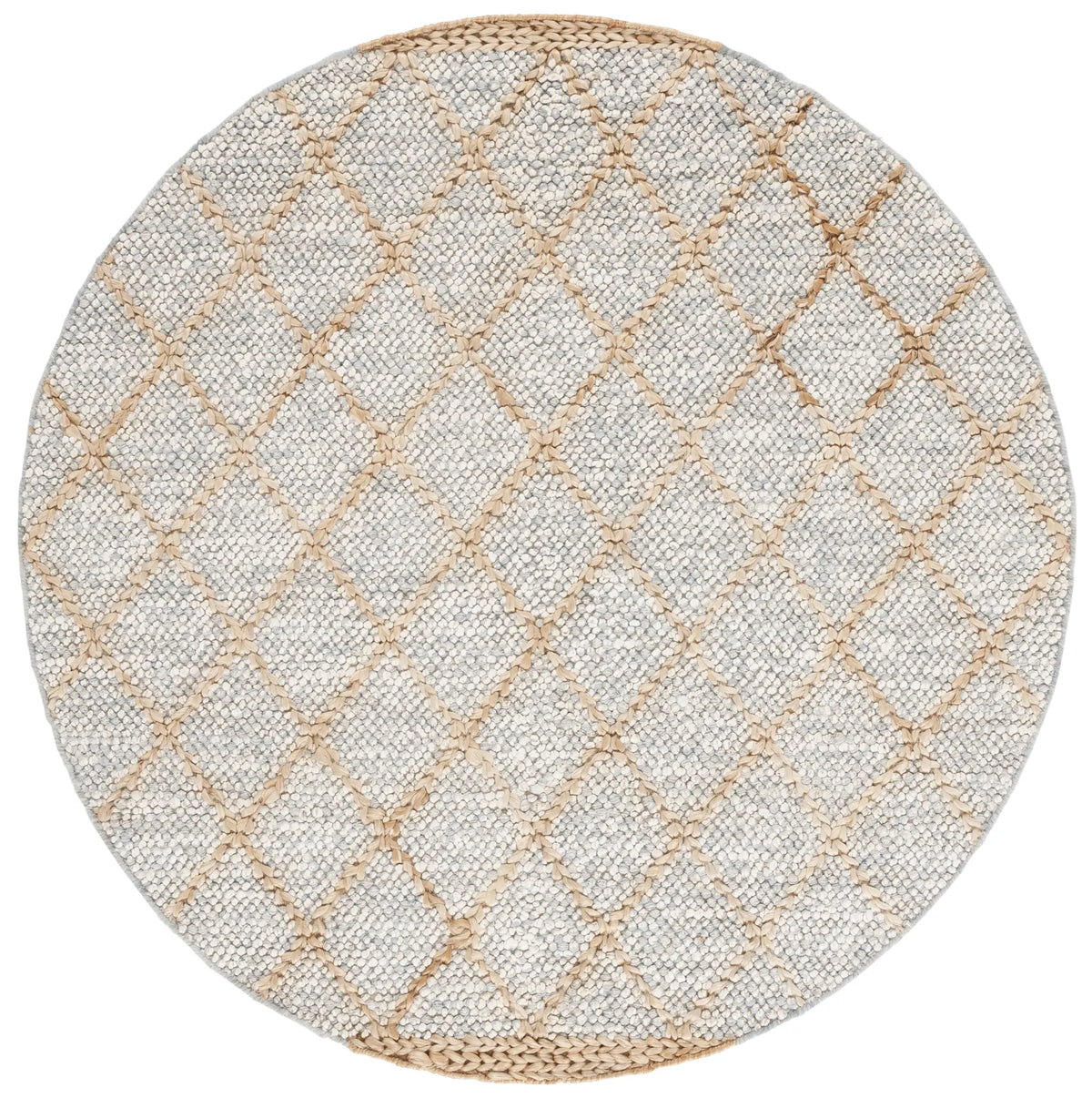 Safavieh Natural Fiber 6'-0" x 6'-0" Rug in Grey / Bleach