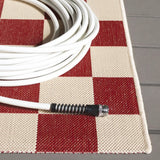 Safavieh Courtyard 4'-0" x 5'-7" Rug in Red / Beige