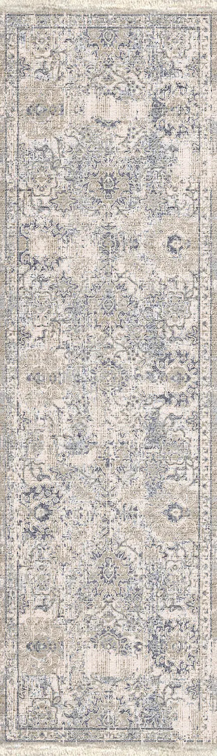 Dynamic Rugs Dharma 12041 Power Loomed Transitional Ivory/Beige Rug - Runner