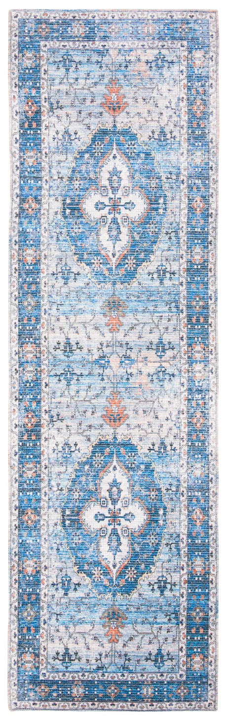 Safavieh Saffron 2'-3" x 8'-0" Rug in Blue / Ivory