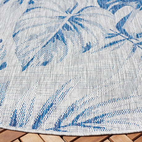 Safavieh Courtyard 6'-7" x 6'-7" Rug in Grey / Navy