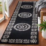 Safavieh Empire 2'-3" x 9'-0" Rug in Black / Ivory