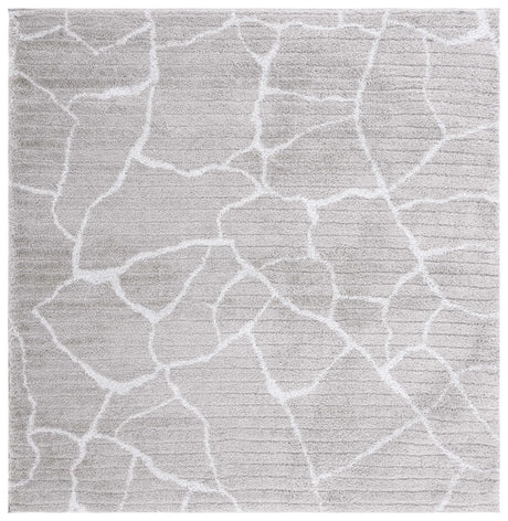 Safavieh Tahoe Shag 6'-7" x 6'-7" Rug in Grey / Ivory