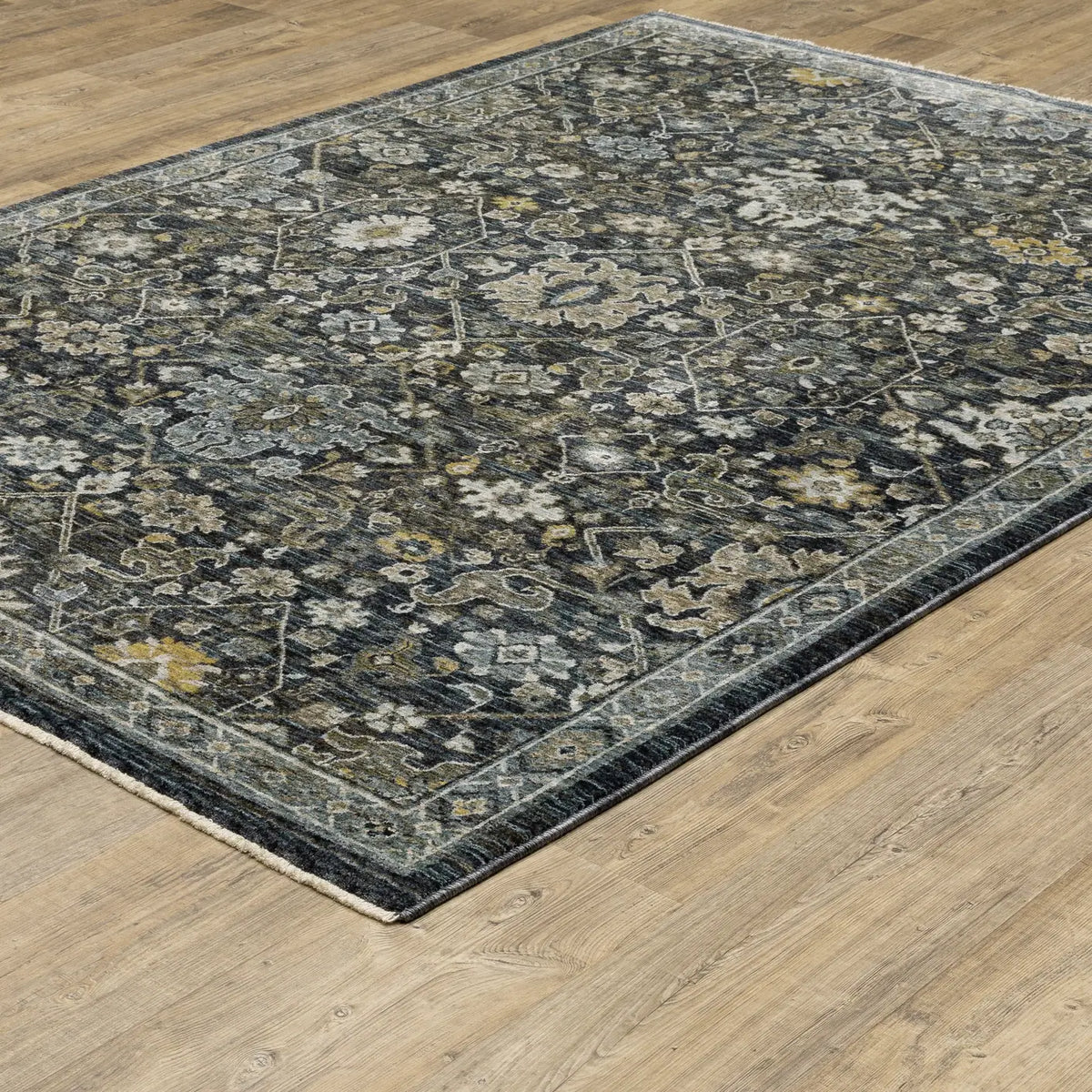 Oriental Weavers Sphinx Aberdeen 533K1 Blue/ Blue Rugs - angle detail