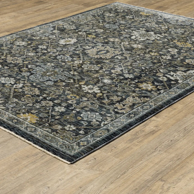 Oriental Weavers Sphinx Aberdeen 533K1 Blue/ Blue Rugs - angle detail